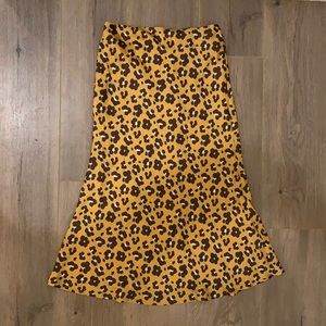 Urban Outfitters Cheetah Print Midi Skirt